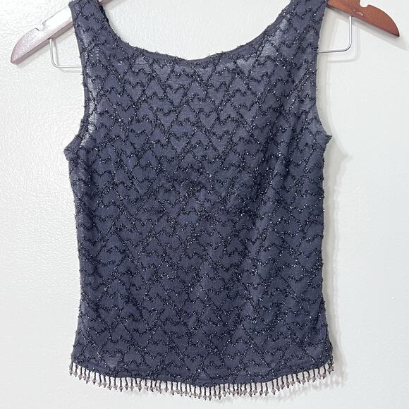 VTG Prom Dress Maxi Y2K 90s Beaded 2 Pc Black Gothic Grunge Goth Romantic Satin - Picture 8 of 16